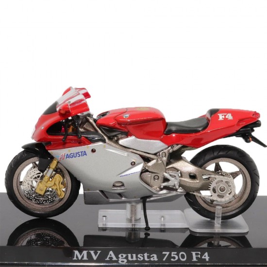 Machetă moto Magazine Models [1:24] - MV Agusta 750 F4 - Silver/Red
